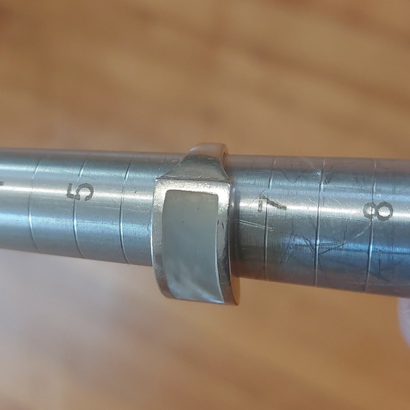 Sterling Silver 925 MOTHER Of Pearl Vintage Ring Size 6.25 Band - Picture 8 of 8